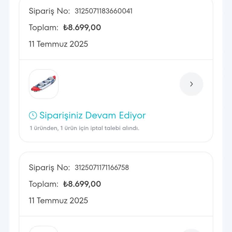 Sipariş İptali Ve Para İadesi Sorunu