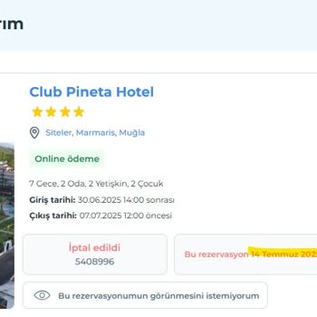 Otelz Rezervasyonunda Para Ödenmedi Transfer İptal Edildi Ailemle Mağdur Oldum