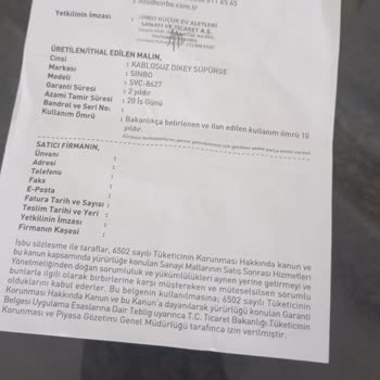 Sinbo SVC 8627 Süpürge Hortum Aparatı Kırıldı, Müşteri Hizmetlerine Ulaşamıyorum