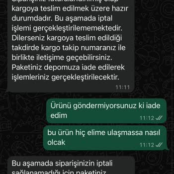 Siparişim Gönderilmiyor, İade De Yapılmıyor!