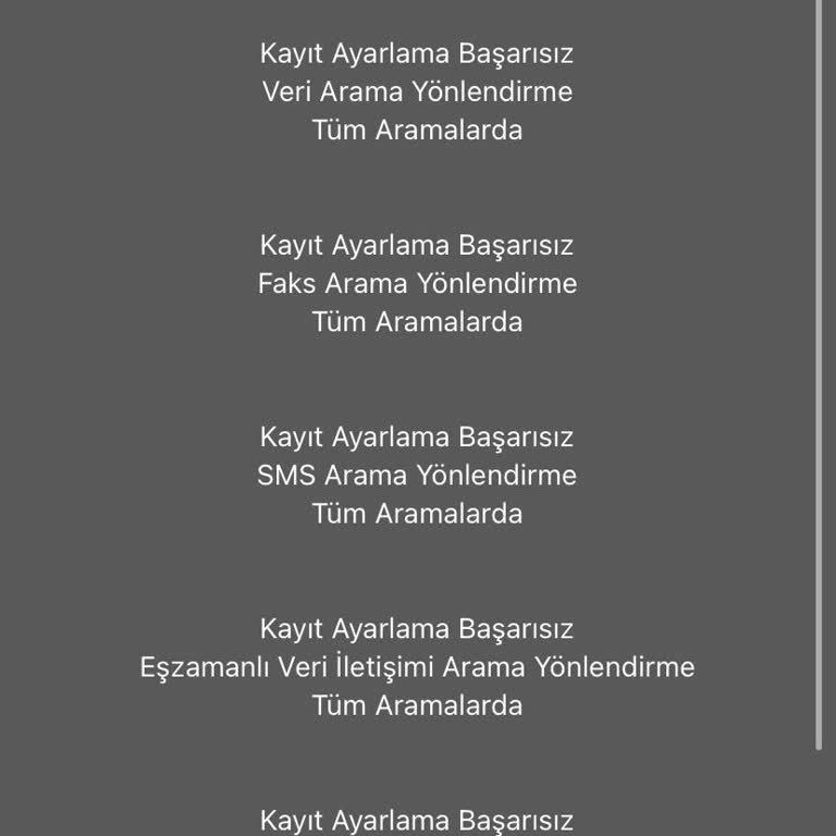 Arama Yönlendirme İşlemi Sürekli Hata Veriyor, Çözüm Bulamıyorum