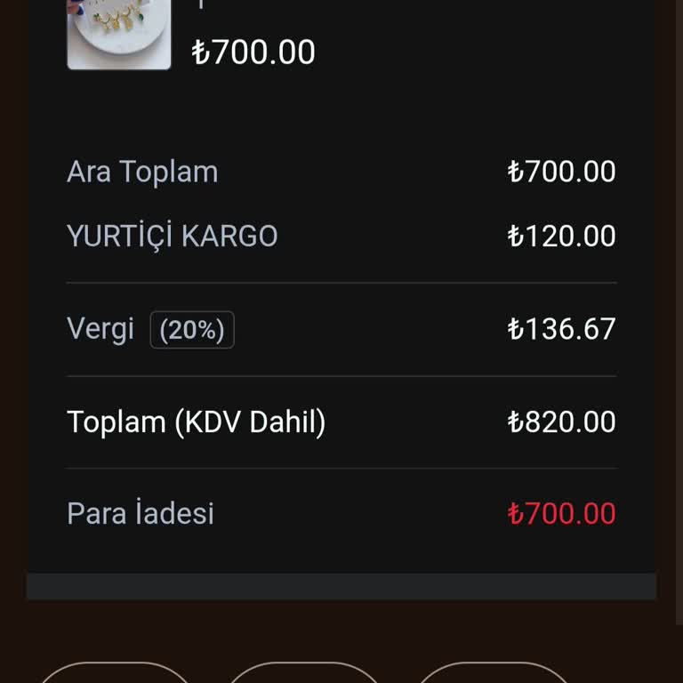 Kargoya Verilmeyen Ürün İçin Kargo Ücreti Kesilerek İade Yapıldı