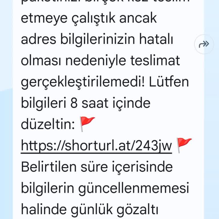 PTT Adına Gelen Sahte Mesaj Ve Kişisel Verilerin İzinsiz Kullanımı Şikayeti