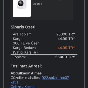 Adres Değişikliği Yapılmasına Rağmen Ürün Yanlış Adrese Gönderildi