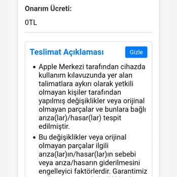 İphone 15 Pro Garanti Dışı Bırakıldı Mağduriyetim Giderilmiyor
