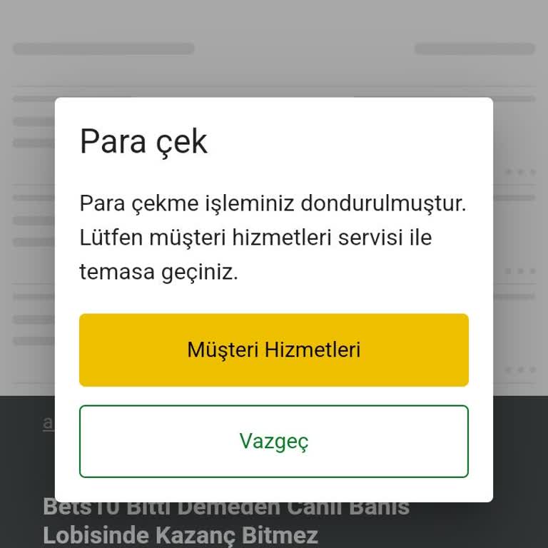 Bonus Çevrim Şartlarını Yerine Getirmeme Rağmen Hesabım Donduruldu