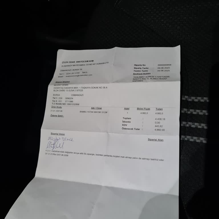 Teslimat Süresi Geçen Bambu Yatak İçin Bilgi Alamama Sorunu