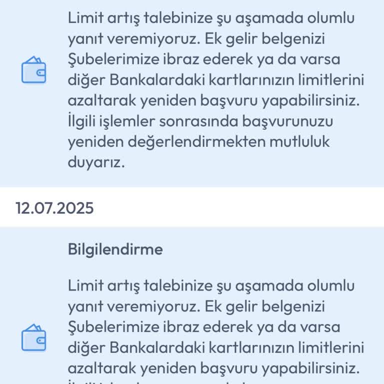 Kredi Kartı Limiti Artışı Reddedildi Müşteri Hizmetleri Ulaşılmıyor
