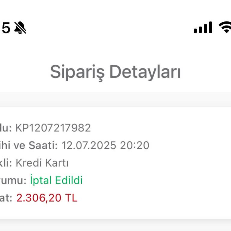 Satın Aldığım Ceket Stokta Yok Denilerek Bilgi Verilmeden Siparişim İptal Edildi