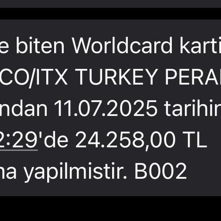 İzinsiz Kredi Kartı İşlemiyle Hesabımdan Yüklü Para Çekildi