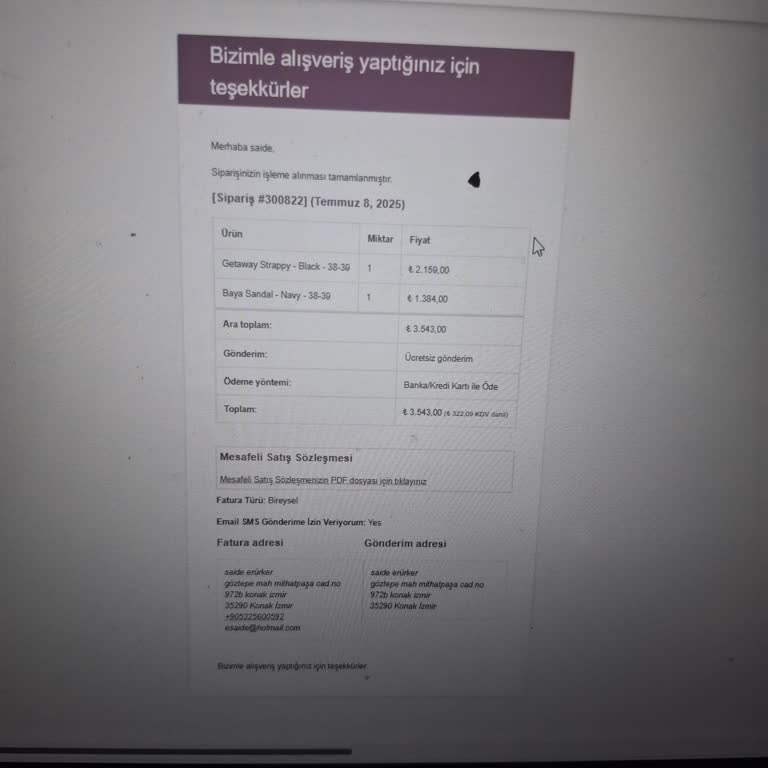 Eksik Teslimat Ve Bilgilendirme Sorunu