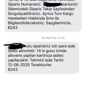 Sipariş İptaline Rağmen Para İadesi Yapılmadı Ve İletişime Geçilemiyor