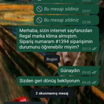 Sipariş Verildiği Halde Klima Teslim Edilmedi Ve Ücret İadesi Yapılmadı