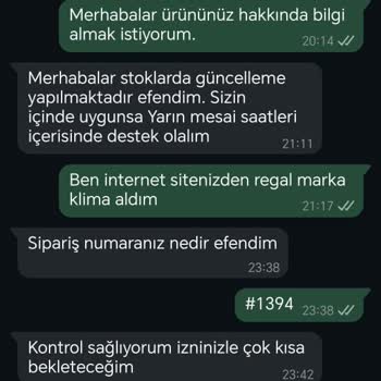 Sipariş Verildiği Halde Klima Teslim Edilmedi Ve Ücret İadesi Yapılmadı