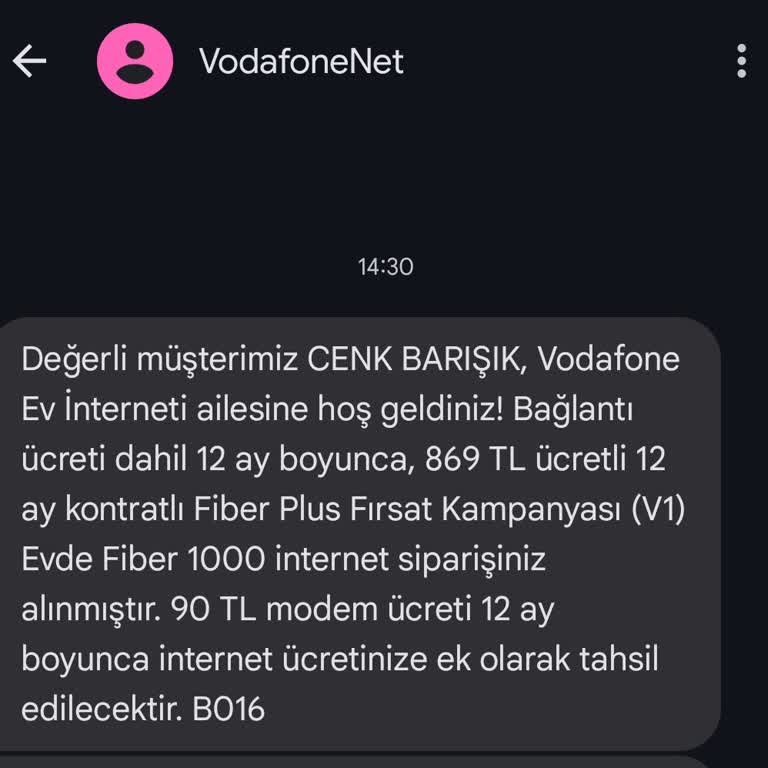 Söz Verilen Modem Ücreti Sonradan Talep Edildi