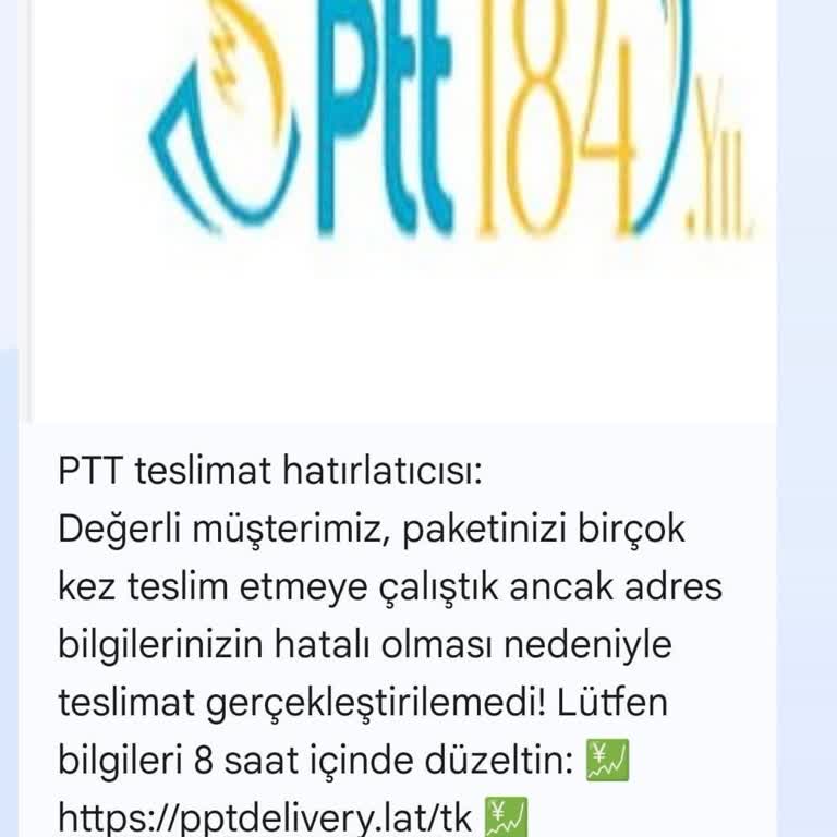 Bilgim Dışında Numaramdan PTT Adına Mesaj Gönderiliyor