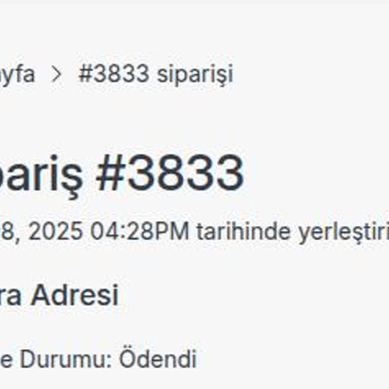 Siparişim Hakkında Bilgi Ve Kargo Süreci İçin Dönüş Alamıyorum