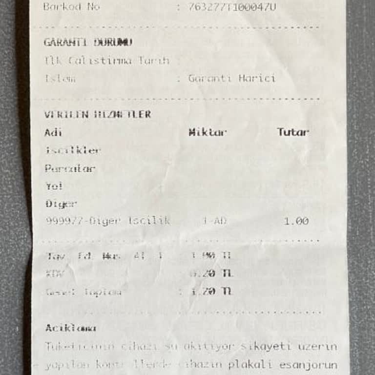 Daikin Kombi Garanti Kapsamındaki Arızada Haksız Ücret Talebi