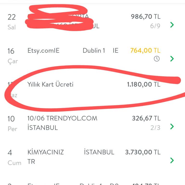 Kredi Kartı İçin Söz Verilen Yıllık Ücret Alınmaması Sözüne Rağmen Ücret Talebi