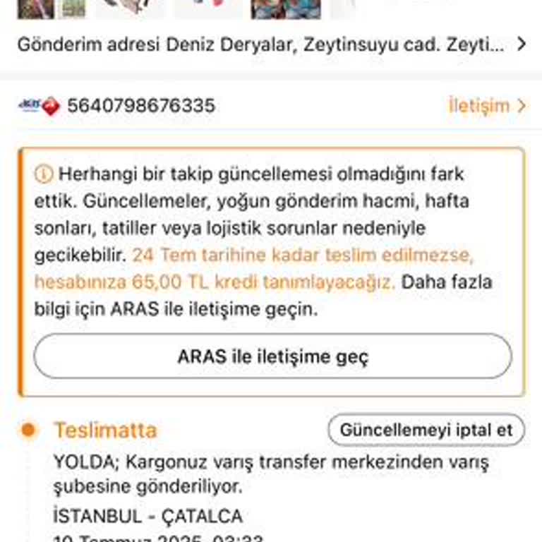 Kargomun Şube Değişikliği Sonrası Teslimatı Gerçekleşmiyor