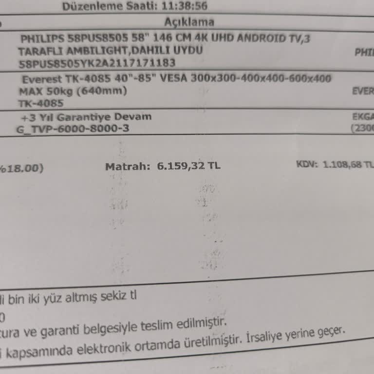 Uzatılmış Garanti Kapsamında Televizyon Onarımında Eksik Ödeme Ve İbraname Zorunluluğu