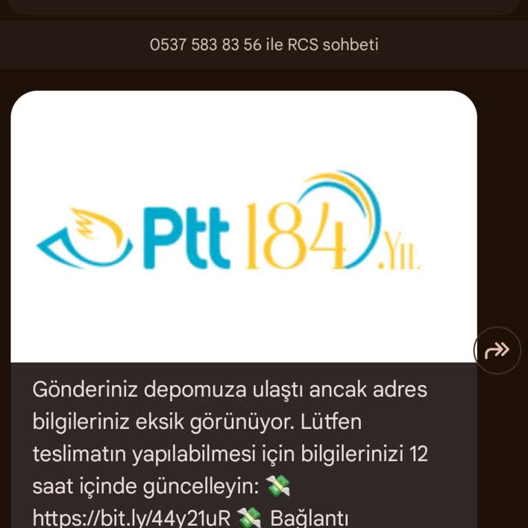 PTT Kargo Adı Kullanılarak Kişisel Bilgilerimin Ele Geçirilmesi Ve Güvenlik Endişesi