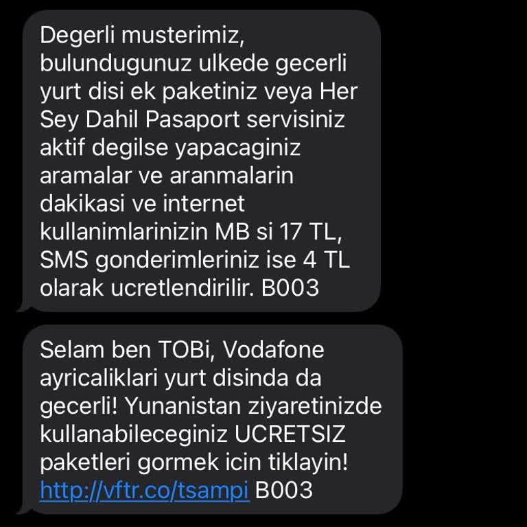 Vodafone'un Yurt Dışı Ücretlendirme Hatası Ve Müşteri Temsilcisine Ulaşılamıyor