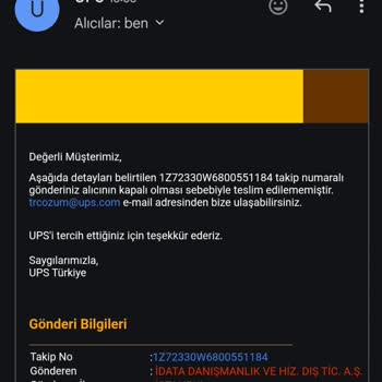 UPS Teslimatında Bilgilendirme Ve Teslim Sorunu: Adreste Olmama Yanlış Bildirimi