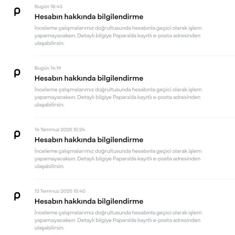 Papara Hesabım Haksız Yere İnceleniyor, Mağduriyetim Giderilmiyor