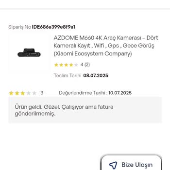 Faturasız Gönderilen Ürün İçin Fatura Veya İade Talebi