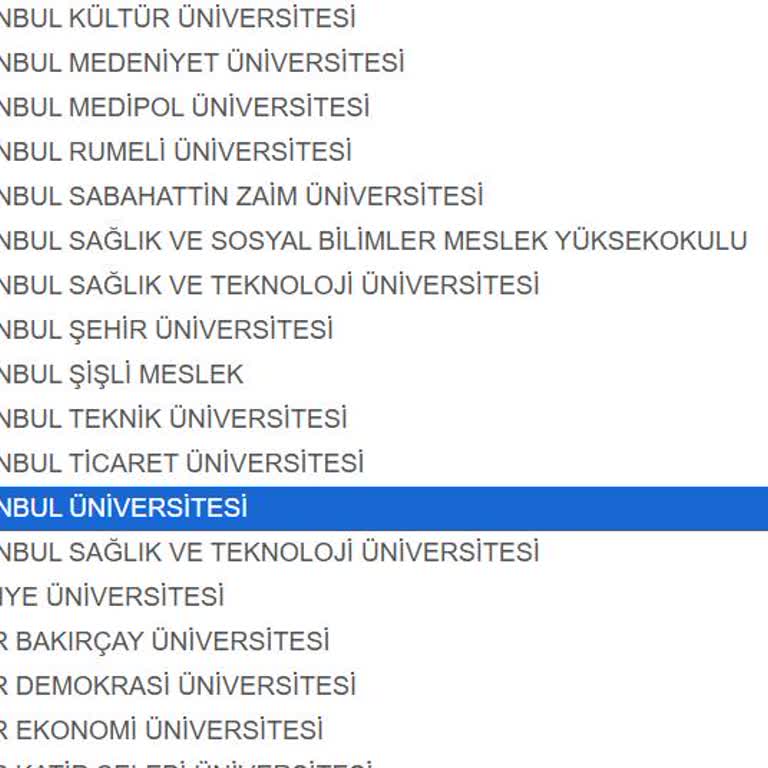 Eskişehir Osmangazi Üniversitesi Başvuru Sisteminde Üniversitem Yok Başvurumu Tamamlayamıyorum