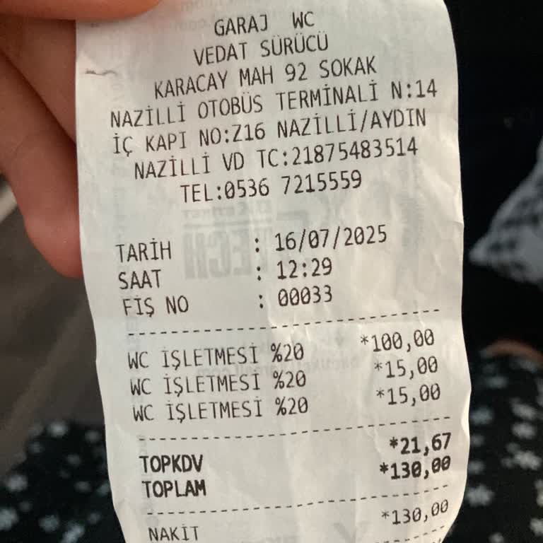 Tuvalet İşletmesinde İnsanlık Dışı Muamele Ve Fahiş Ücret Talebi