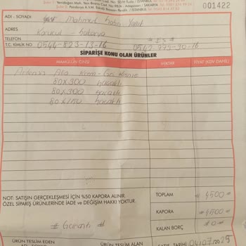 Sipariş Edilen Ölçüden Küçük Yolluk Teslimatı Ve İlgisiz Müşteri Hizmeti