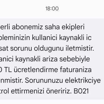 Haksız Yere Faturama Eklenen 1250 TL İnternet Tamir Ücreti Mağduriyeti