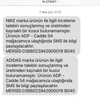 In Street İncelemeye Ret Gelmesi