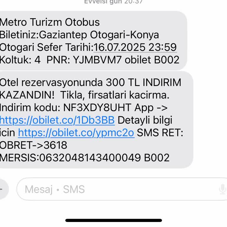Metro Firmasında Bilet İptal Süresi Ve Müşteri Temsilcisi Sorunu