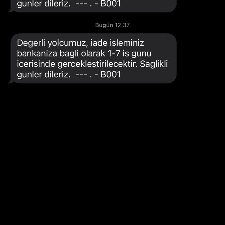 Bilet İptali Sonrası İade Yapılmıyor, Mağdur Edildim