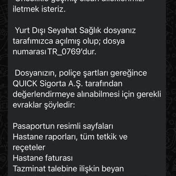 Yurt Dışı Sağlık Masrafım Sigorta Tarafından Ödenmedi