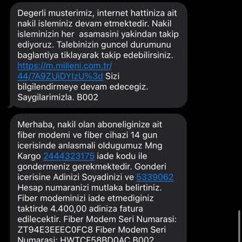 Kargolanan Modem İçin Haksız Cihaz Ücreti Faturalandırıldı