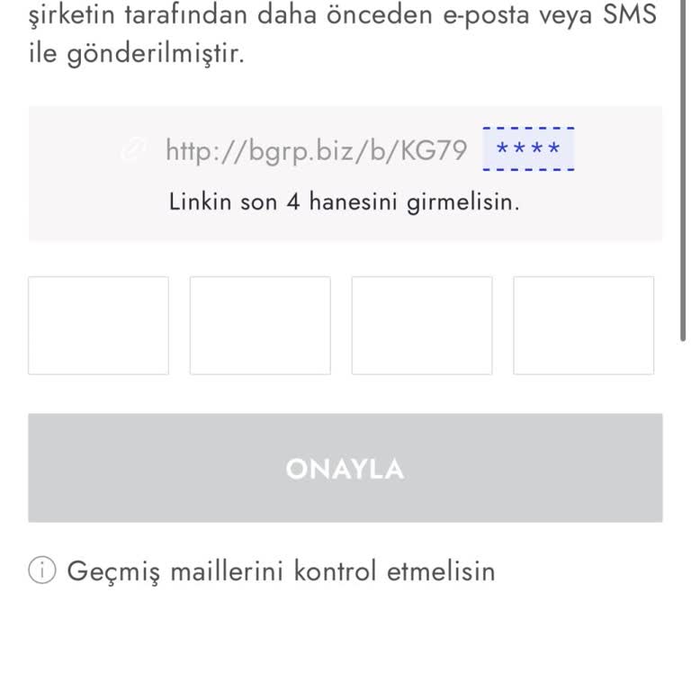 E-Kod Kullanımında Link Bilgisine Ulaşamıyorum