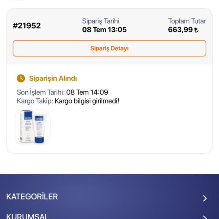 Sipariş Ettiğim Yüz Kremi 10 Gündür Gönderilmedi Ve Bilgilendirme Yapılmadı