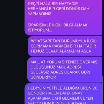 Sipariş Sonrası İletişimsizlik Ve Yanıltıcı Bilgilendirme
