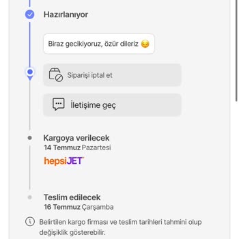 Siparişim Gecikti Ve Onayım Olmadan İptal Edildi, Mağduriyetim Giderilmedi