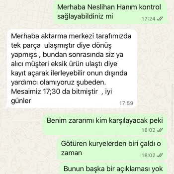 Kargo Paketindeki Ürün Teslim Edilmedi, Şube Sorumlusundan Tehdit Ve Mağduriyet