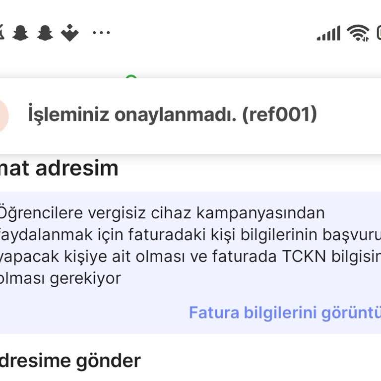 Ödeme Yaparken Sürekli Ref001 Hatası Ve Çözüm Eksikliği
