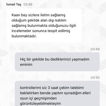Kazandığım Paranın Haksız Yere Silinmesi Ve Çekim Talebimin Reddedilmesi