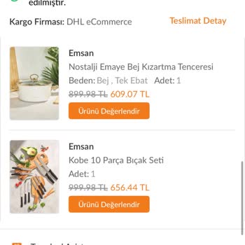 Aldığım Bıçak Seti Gelmedi, Ücreti Çekildi Ve Faturada Görünmüyor