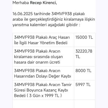 Küçük Hasara Yüksek Masraf Ve Şeffaf Olmayan Ücretlendirme