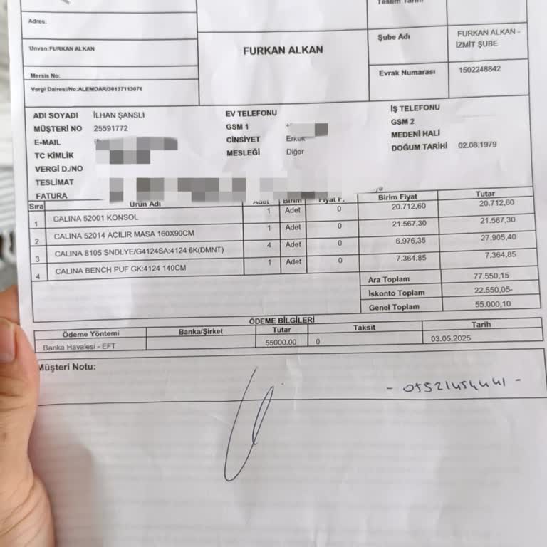 Teslimatı Geciken Masa Ve Sandalye İçin Mağduriyet Ve Yetersiz Çözüm