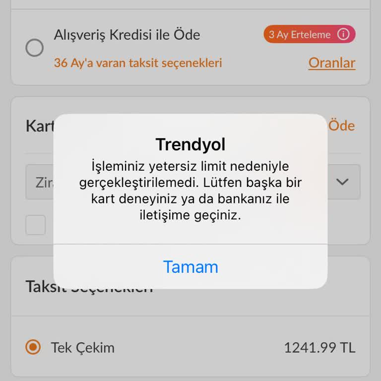Ziraat Genç Kart İle Online Alışverişte Limit Yetersiz Hatası Mağduriyeti
